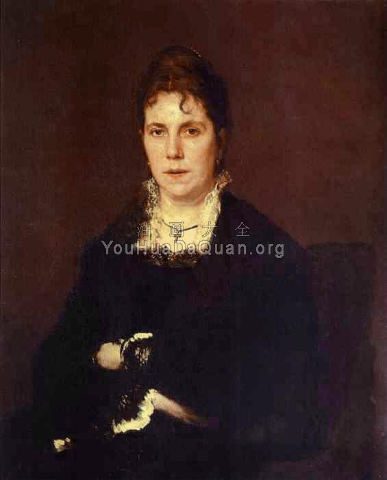 Portrait of Sophia Kramskaya the Artist's Wife - 伊凡·尼古拉耶维奇·克拉姆斯柯依